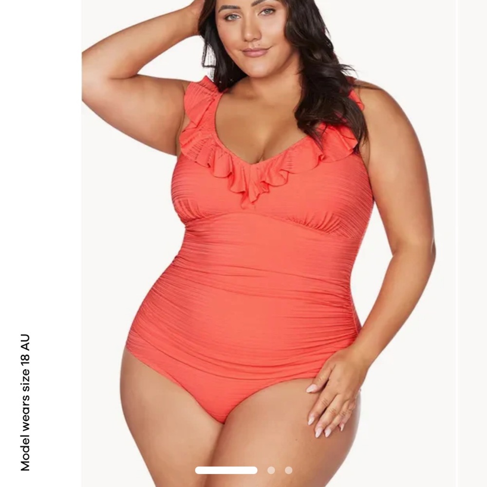 Artesands One piece Coral Ruffled Swimsuit. Multifit cup